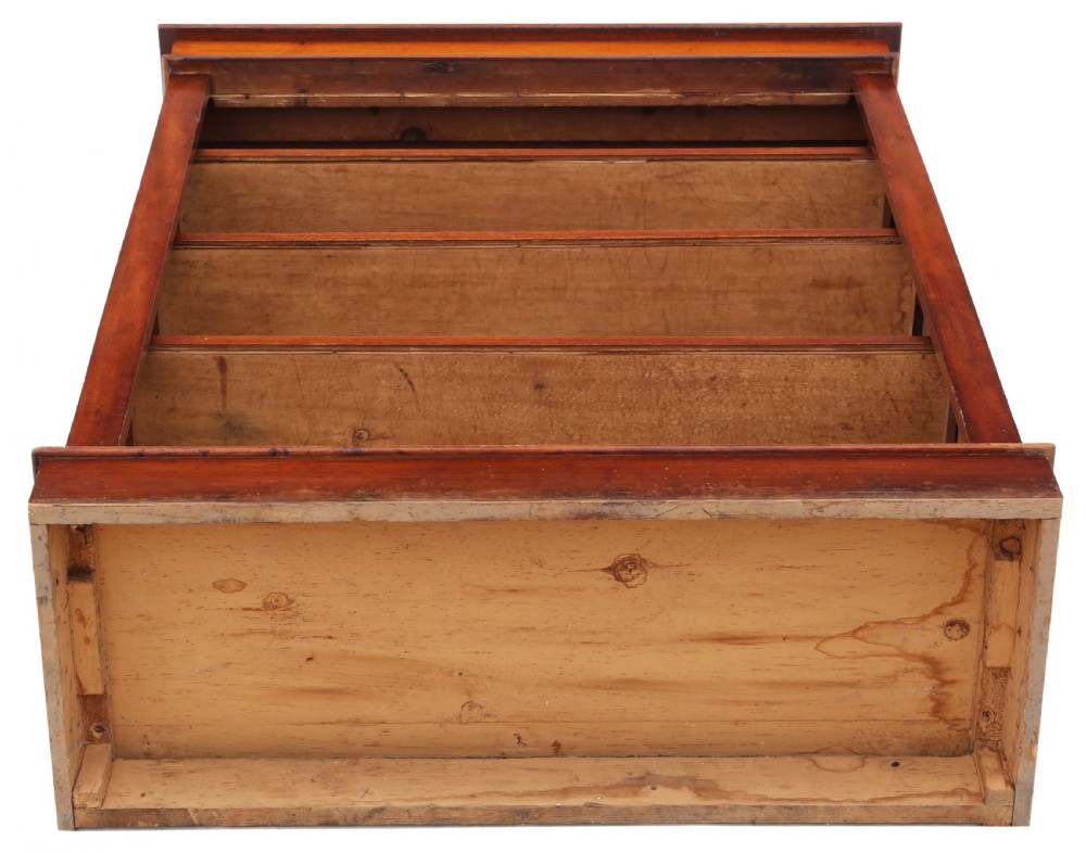 A 19th-century mahogany open-front bookcase featuring four tiers of adjustable shelving with a moulded top cornice and solid plinth base. View VIII