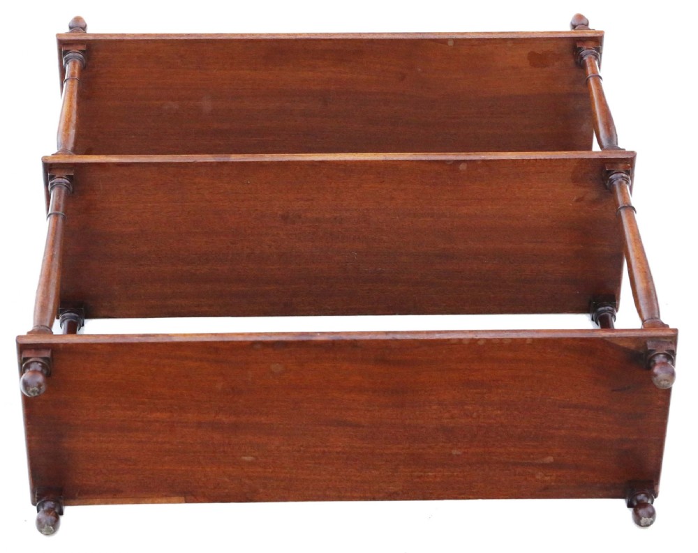 Antique fine quality 19th Century mahogany book shelves for floor or wall View IV
