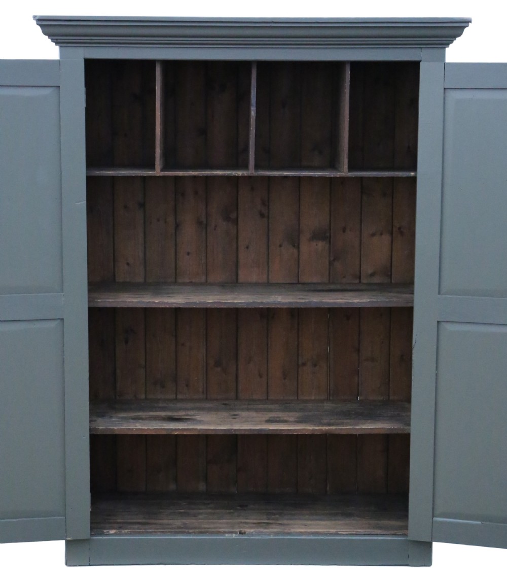 Antique quality painted housekeeper's larder cupboard 19th Century View II