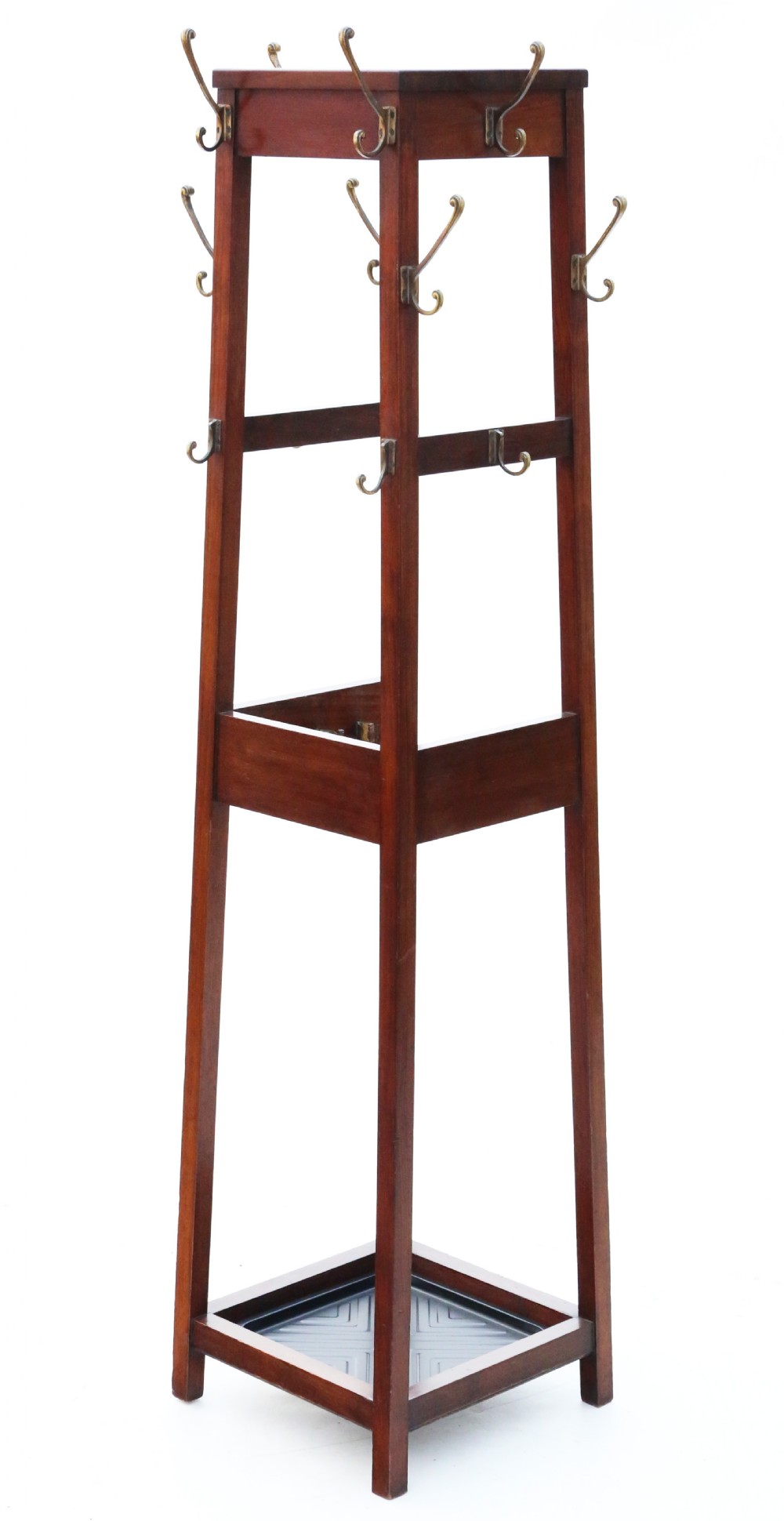 Antique quality mahogany hall coat stand C1920