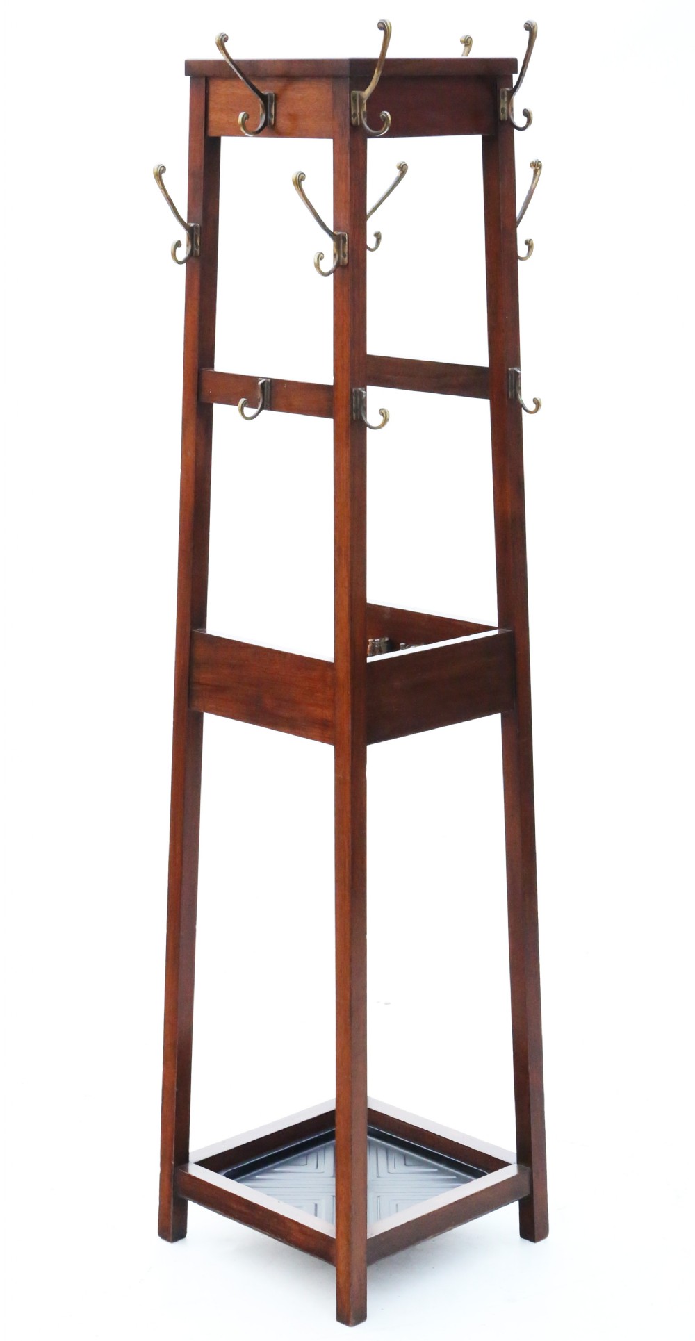 Antique quality mahogany hall coat stand C1920 View II