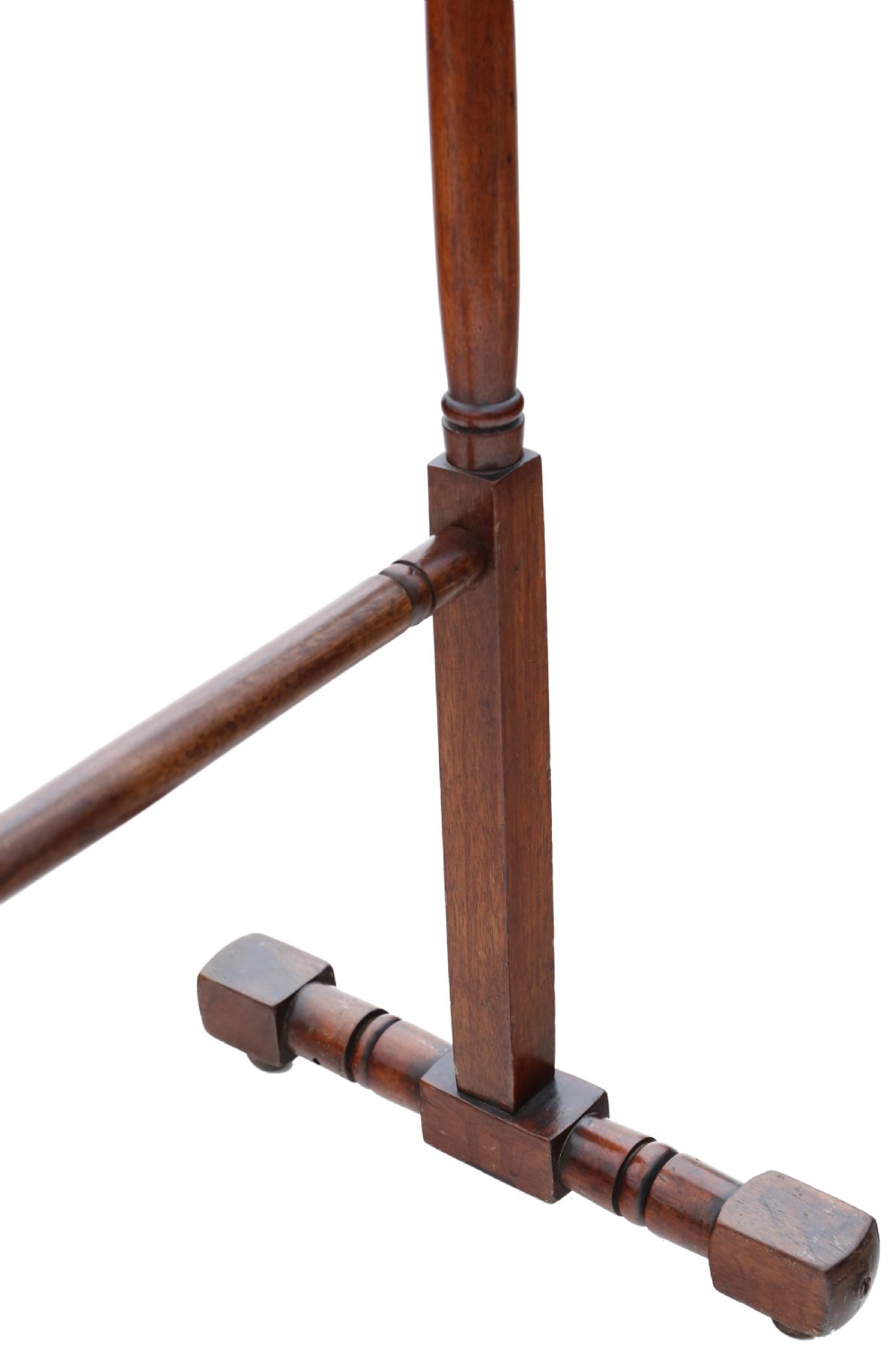 Antique quality C1900 mahogany towel stand with rail (s) Art Nouveau View IV