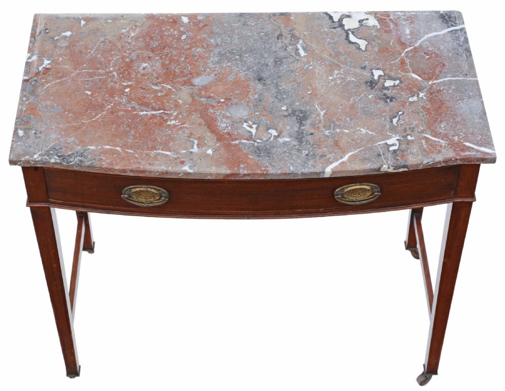 Antique quality C1900 mahogany and marble washstand View II