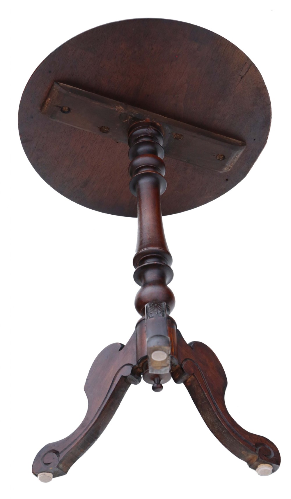 Antique quality burr walnut marquetry inlaid side wine table 19th Century View III