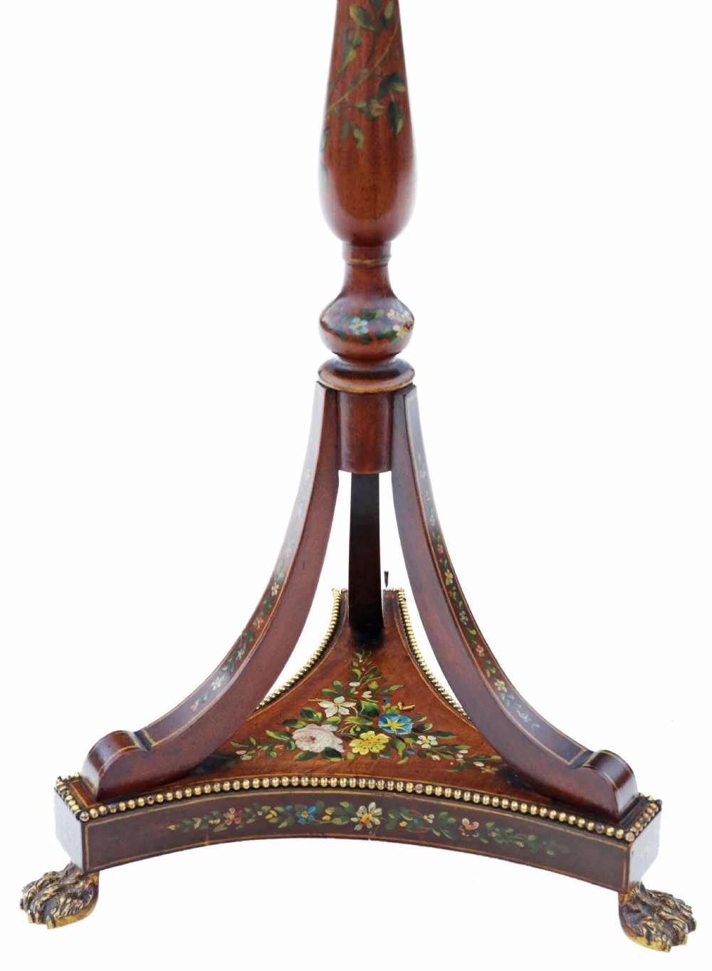 Antique 19th Century specimen quality hand decorated side wine table View III
