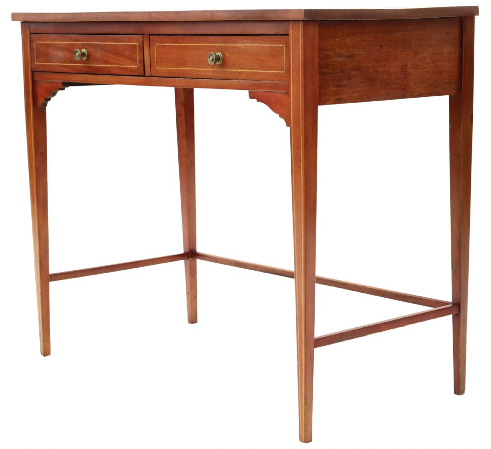 Antique quality Georgian revival mahogany writing table C1905 View II