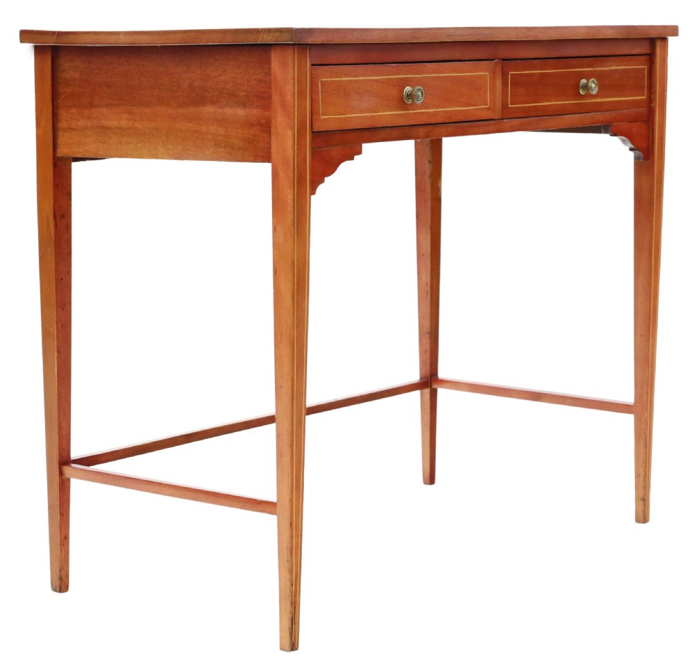 Antique quality Georgian revival mahogany writing table C1905 View III