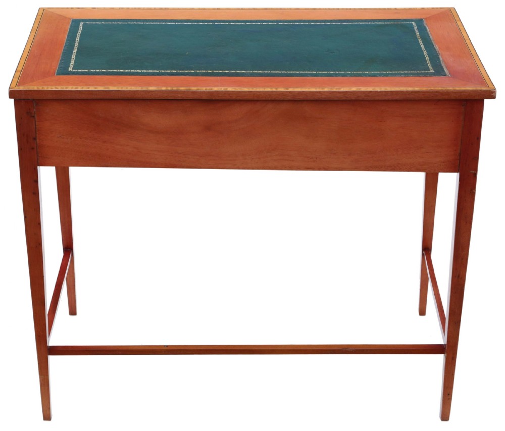 Antique quality Georgian revival mahogany writing table C1905 View IV