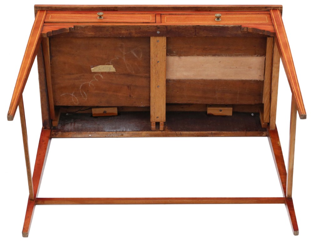 Antique quality Georgian revival mahogany writing table C1905 View V