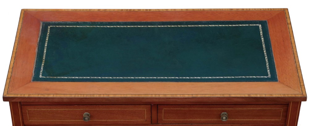 Antique quality Georgian revival mahogany writing table C1905 View VI