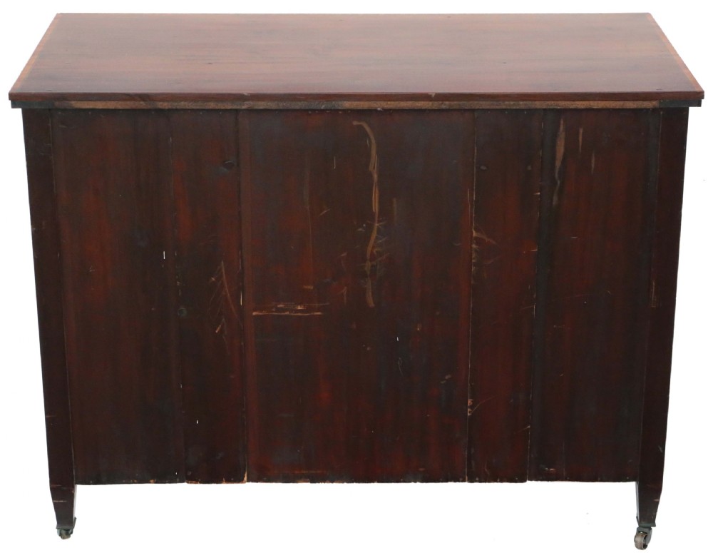 Antique fine quality Inlaid marquetry mahogany chest of drawers C1910 View VI