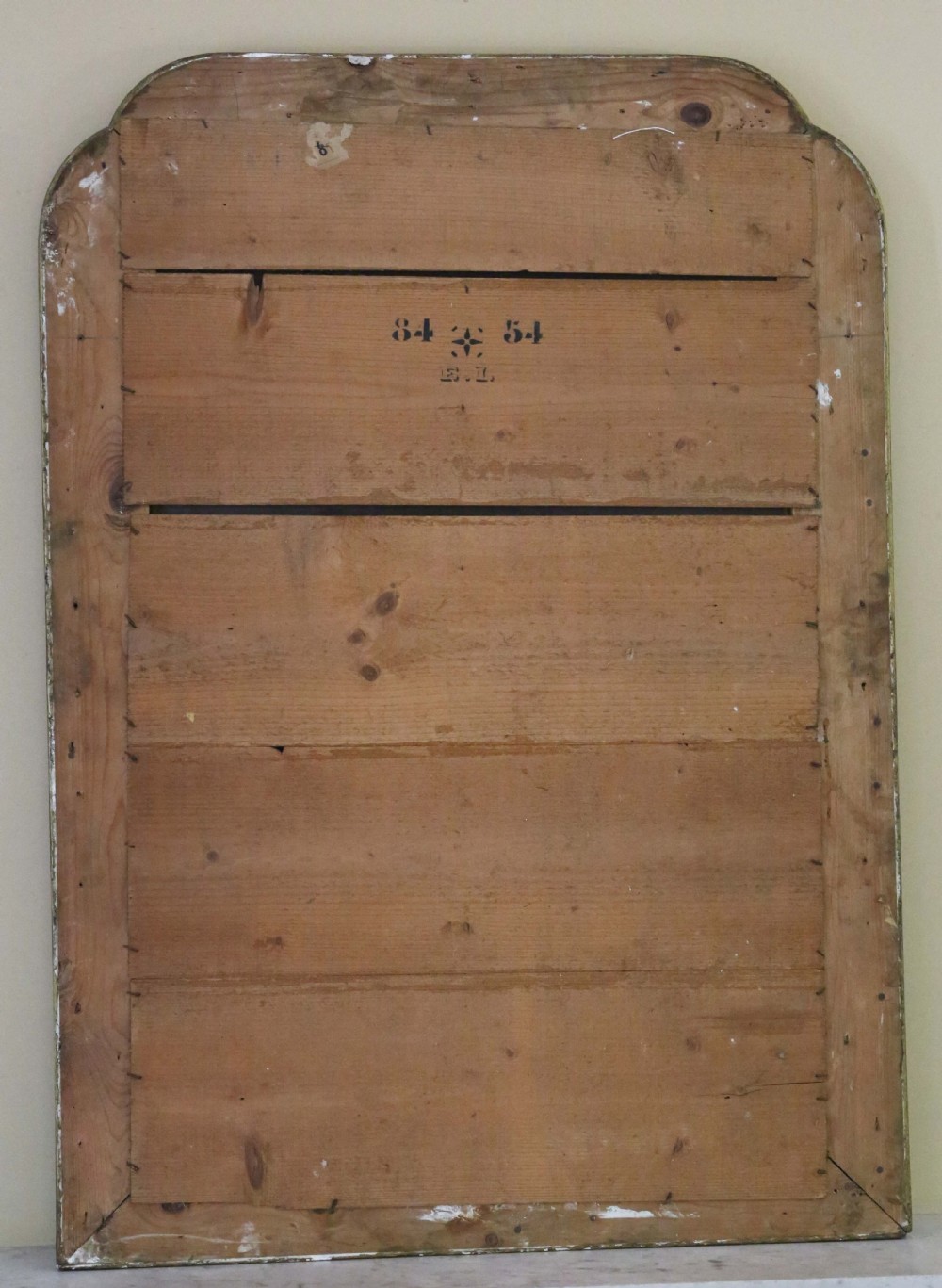 Antique shaped 19th Century large quality gilt overmantle wall mirror View VI