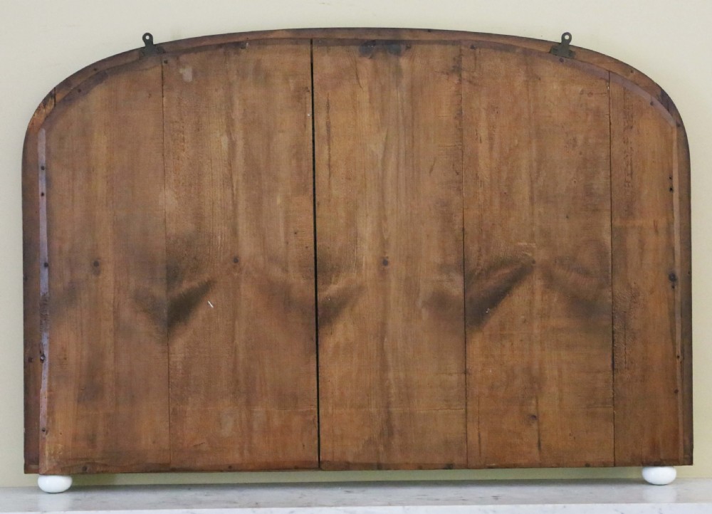 Antique quality C1900 large quality parquetry inlaid burr walnut overmantle wall mirror View VII