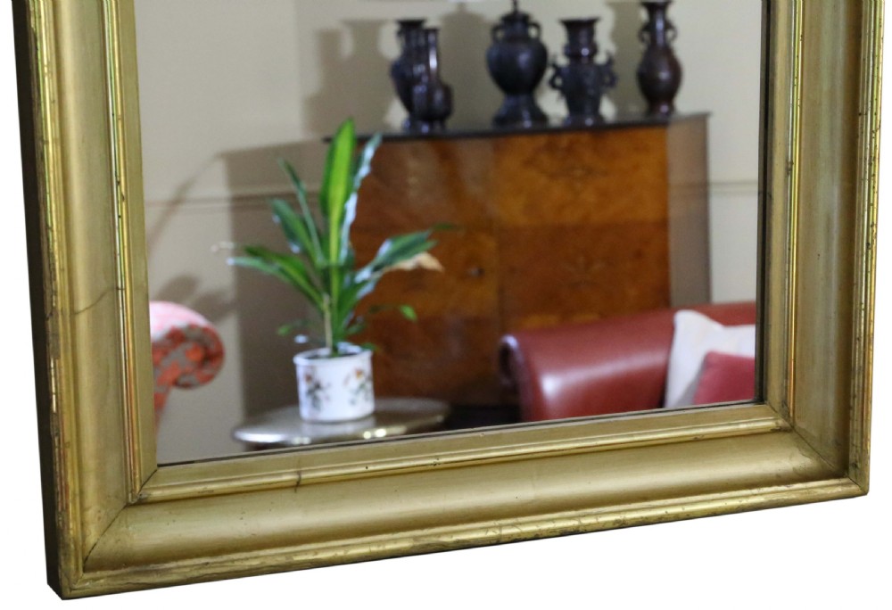 Antique large quality gilt C1900 overmantle wall mirror View IV