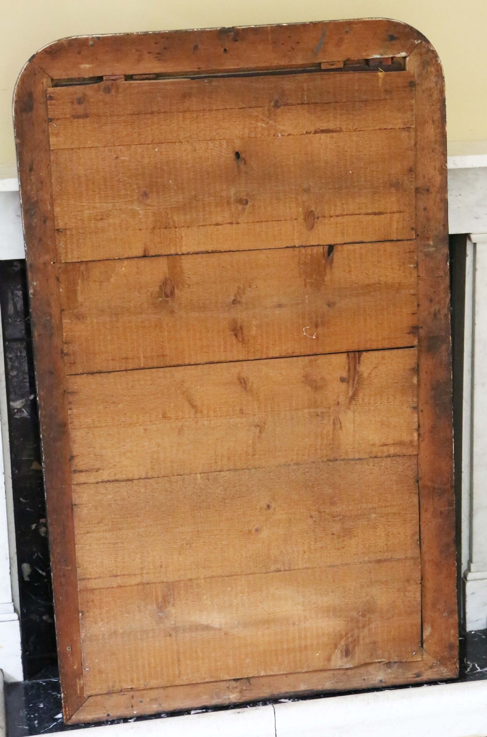 Antique very large 19th Century quality ebonised and gilt overmantle wall mirror View VI