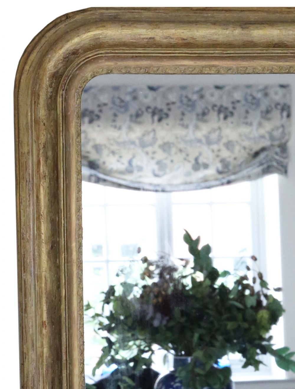 Antique very large 19th Century quality gilt overmantle wall mirror Louis Philippe View II