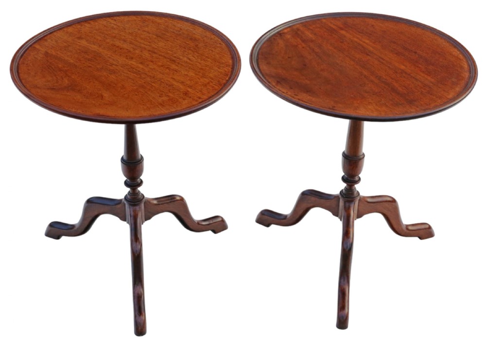 Antique fine quality pair of 19th Century wine side tables mahogany View IV
