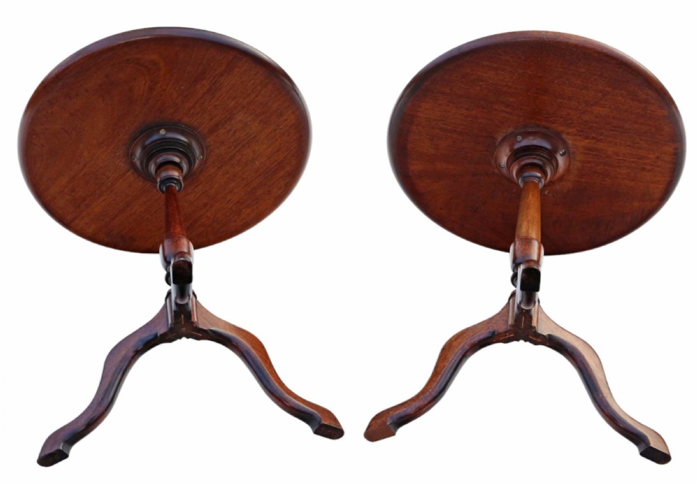 Antique fine quality pair of 19th Century wine side tables mahogany View V