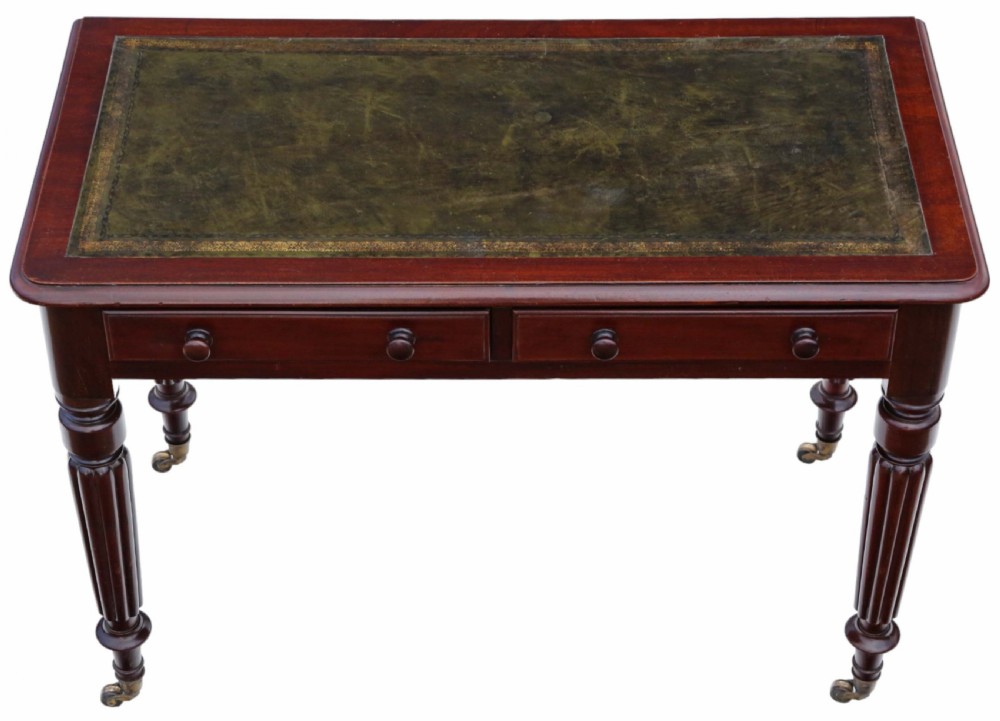 Antique fine quality 19th Century Edwards and Roberts mahogany writing table View II
