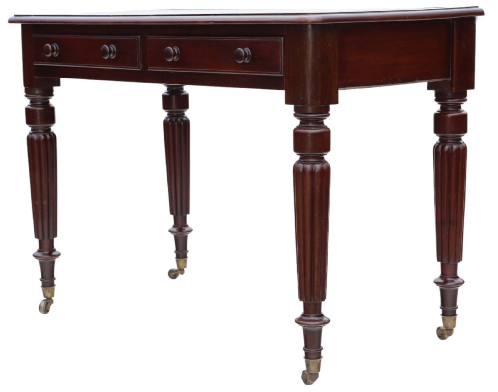 Antique fine quality 19th Century Edwards and Roberts mahogany writing table View III