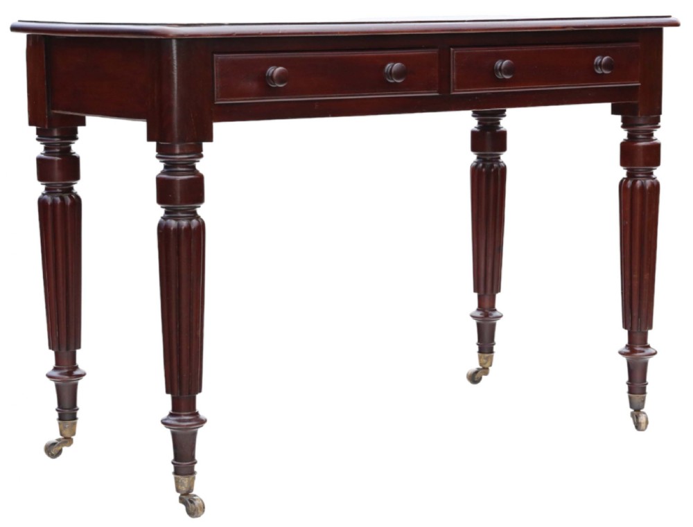 Antique fine quality 19th Century Edwards and Roberts mahogany writing table View IV