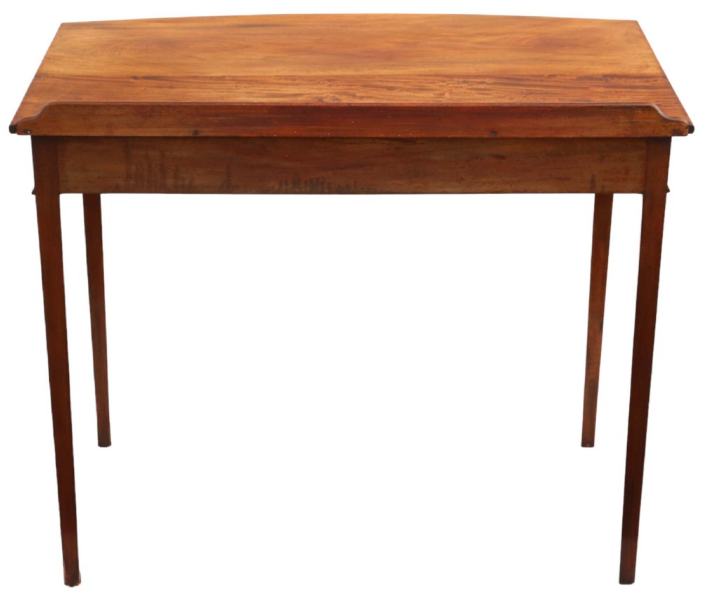 Antique fine quality 19th Century bow front mahogany dressing and writing table View VII