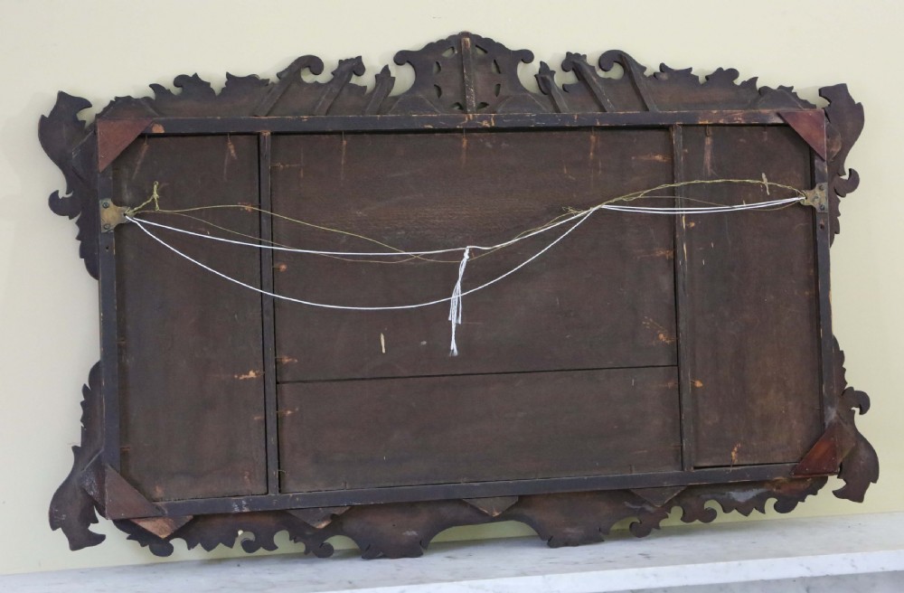 Antique large gilt and mahogany C1900 overmantle wall mirror fine quality View IV