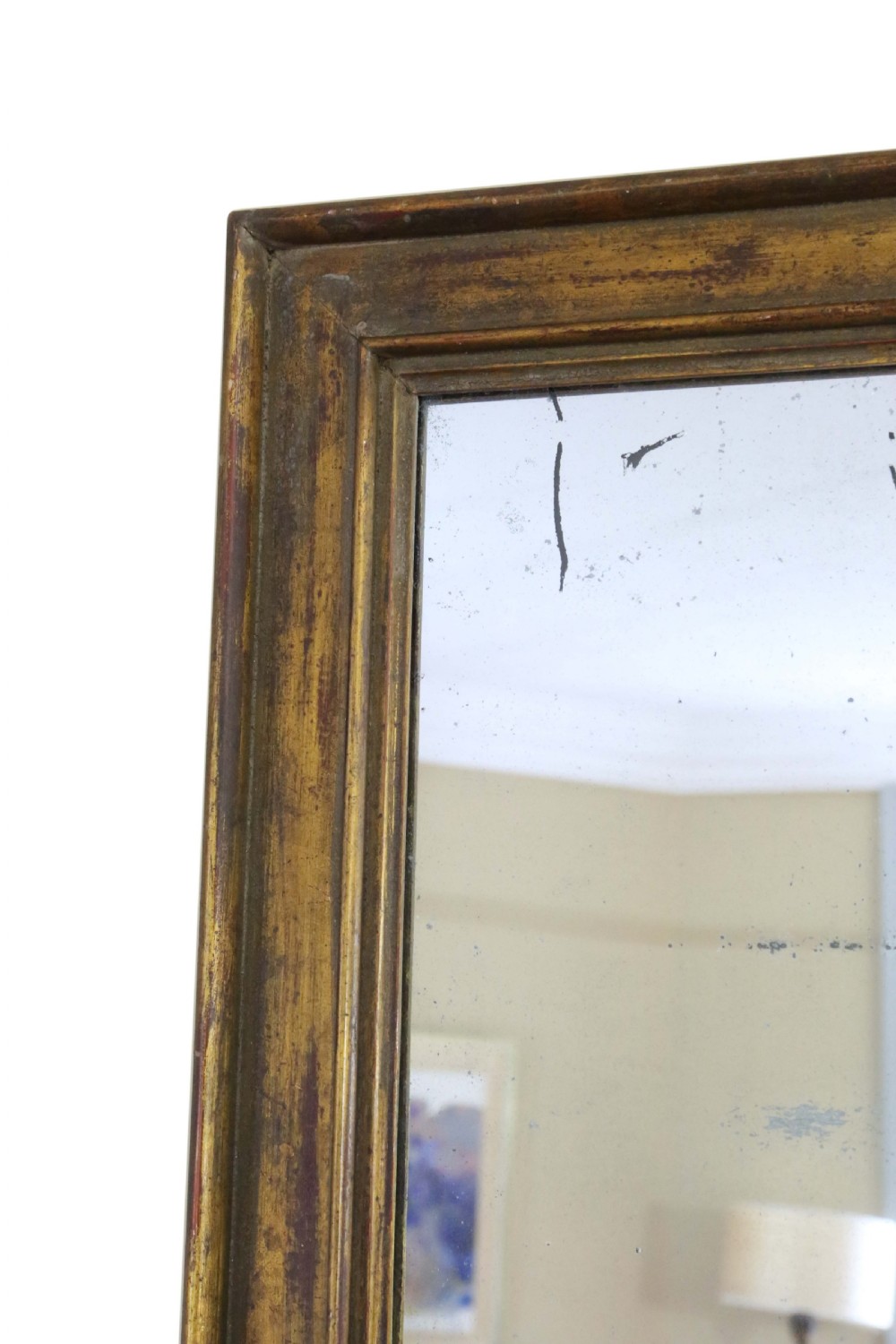 Antique 19th Century fine quality large gilt overmantle wall mirror View II