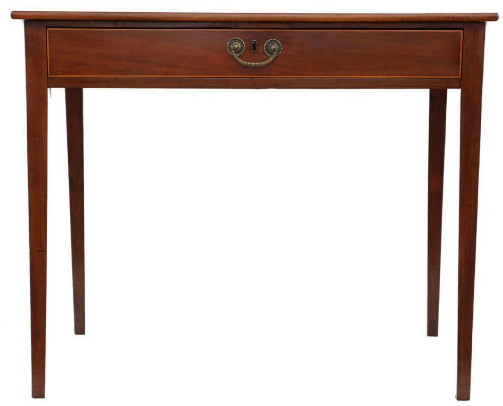 Antique Fine Quality C1800 Inlaid Mahogany Writing table