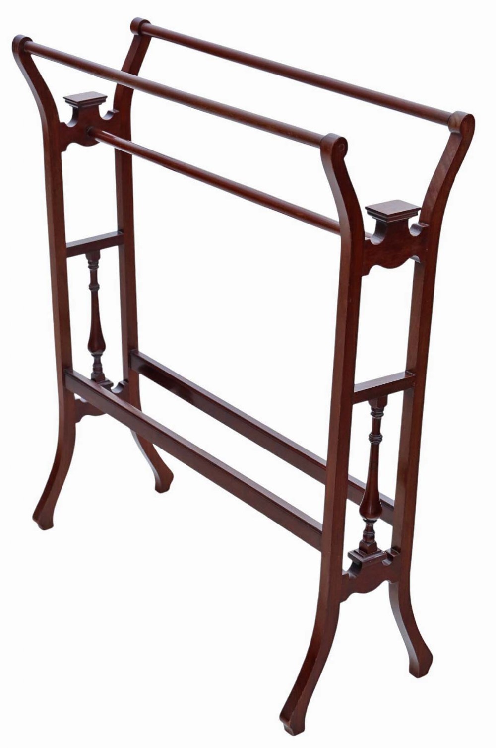 Antique Victorian mahogany Towel Rail Stand - Quality Art Nouveau C1900
