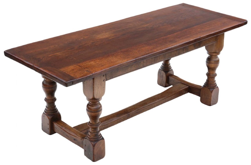 Large, Fine Quality Antique Oak Refectory Dining Table - C1920