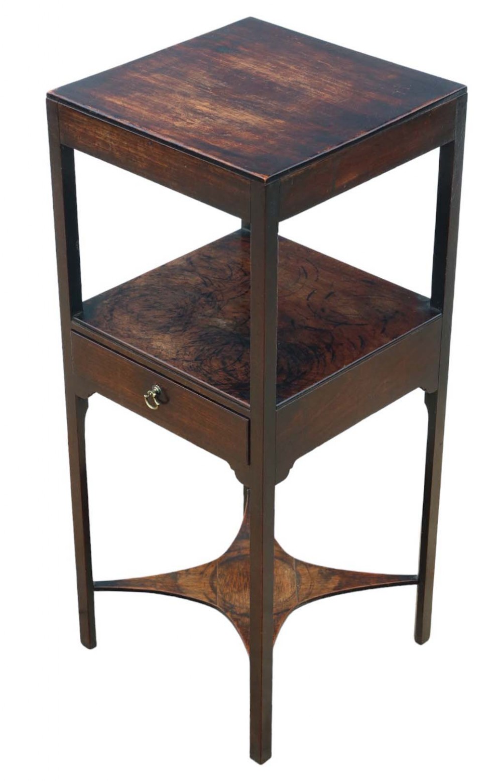 High-Quality Antique Mahogany Georgian Washstand Bedside Table - Circa 1800