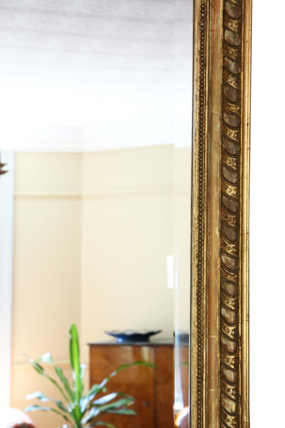 Antique Large 19th Century Gilt Overmantle Wall Mirror – High-Quality Ornate Design View IV
