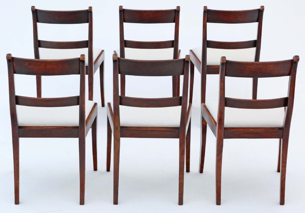 
Antique quality set of 6 19th Century Mahogany dining chairs View II