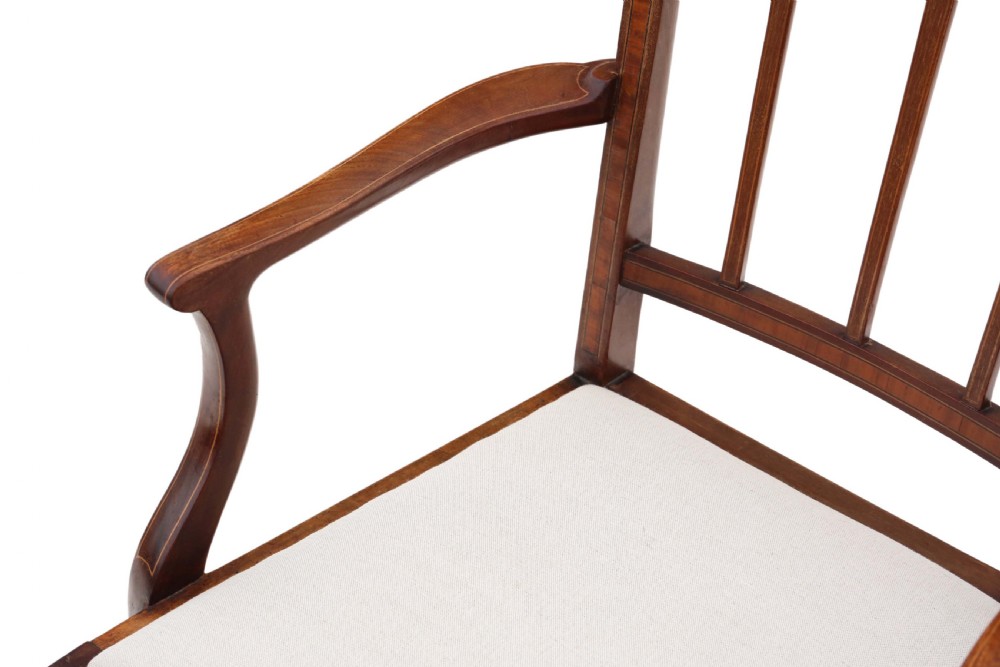 Pair of Georgian Revival Mahogany Elbow Carver Dining Chairs, Antique Quality, C1900 Armchairs View VI