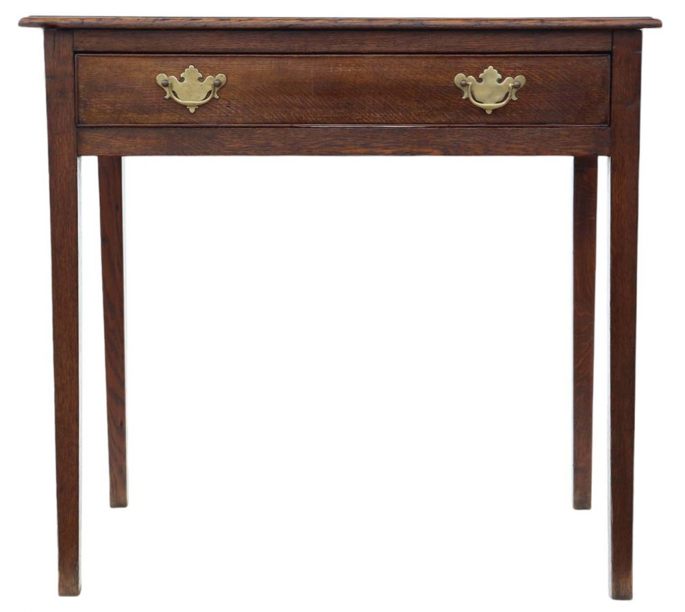 Antique Fine Quality Georgian Oak Writing Dressing Table 19th Century