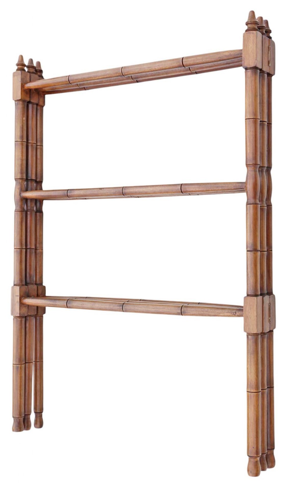 Antique Quality Faux Bamboo Towel Rail Clothes Horse Bathroom Stand c.1900