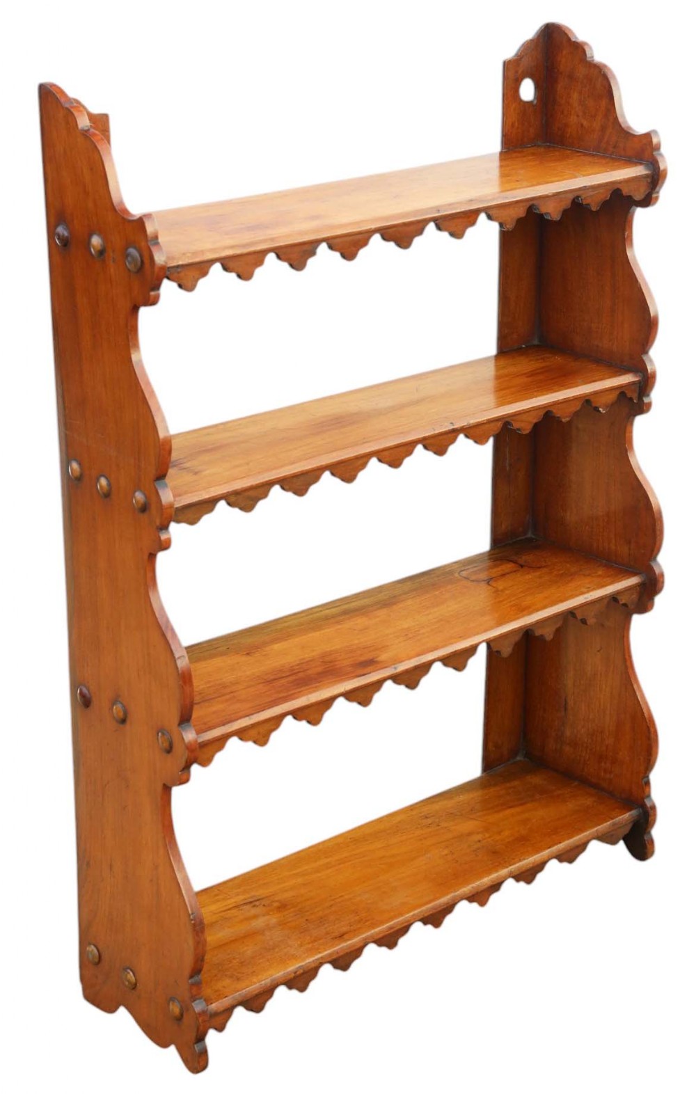 Antique 19th Century Quality Walnut Waterfall Wall Shelves