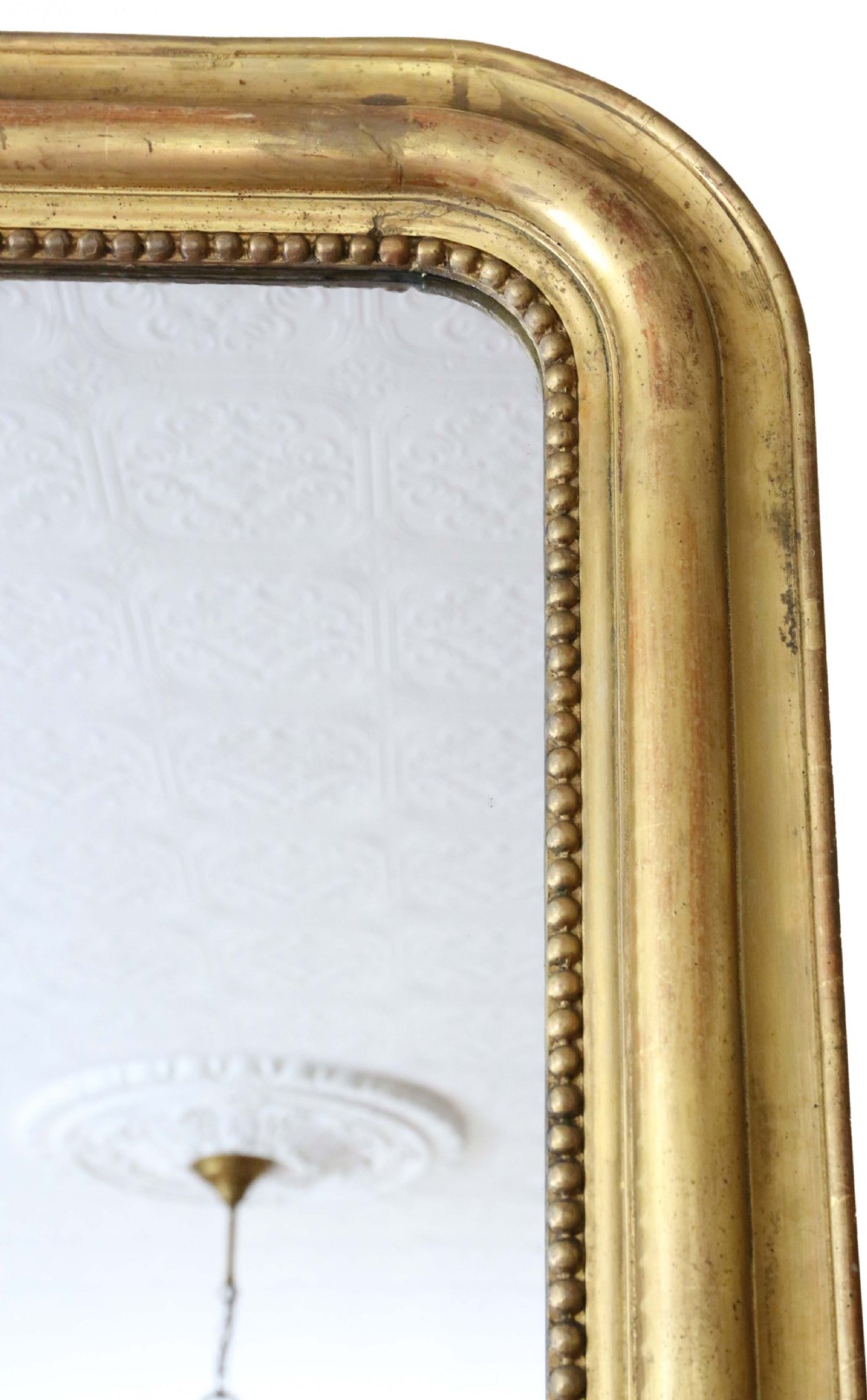 Antique Large 19th Century Gilt Overmantle Wall Mirror High-Quality View IV
