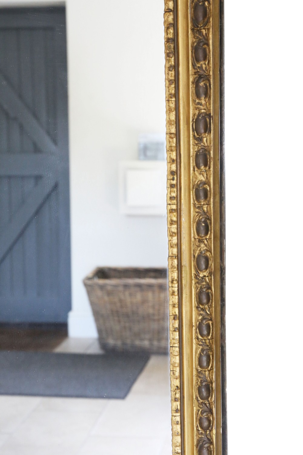 Large 19th Century Antique Gilt full height floor Mirror – Gold Vintage Statement Frame London Maker Charles Nosotti View VIII