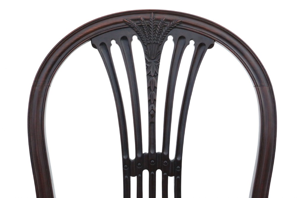 Antique 19th Century Mahogany Dining Chairs – Fine Quality Set of 8 (6+2) View VII