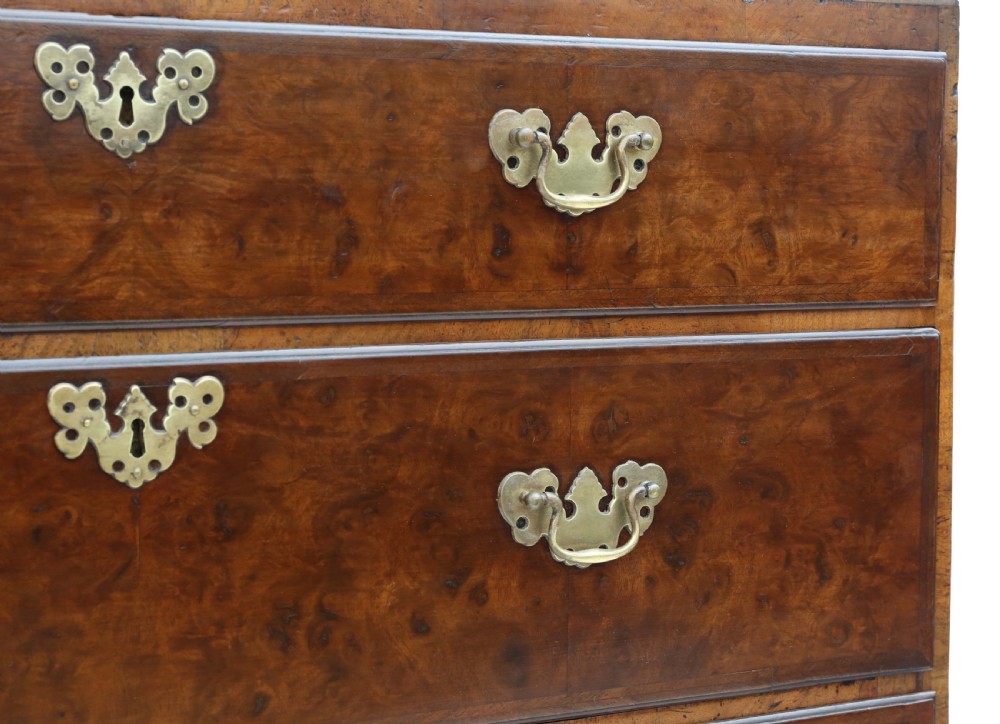 Antique 18th Century Burr Walnut Tallboy Chest-on-Chest of Drawers- Fine Quality View VI