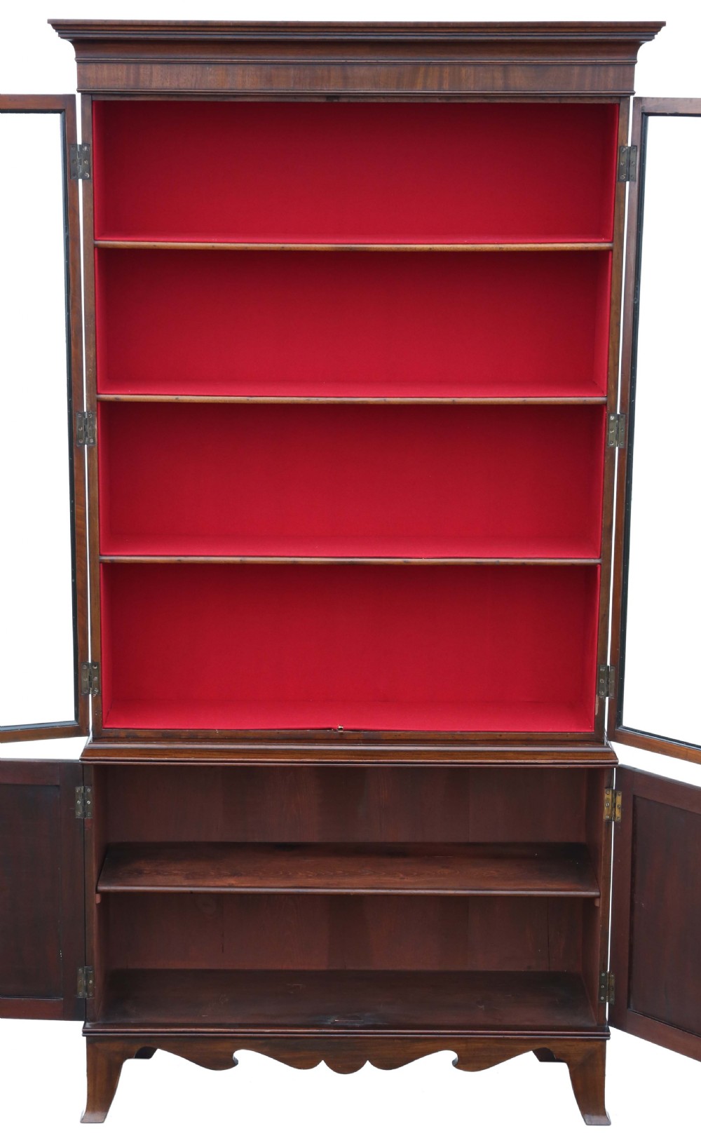 Very Large Antique Georgian Mahogany Bookcase - Fine Quality 19th Century Display Cabinet View III
