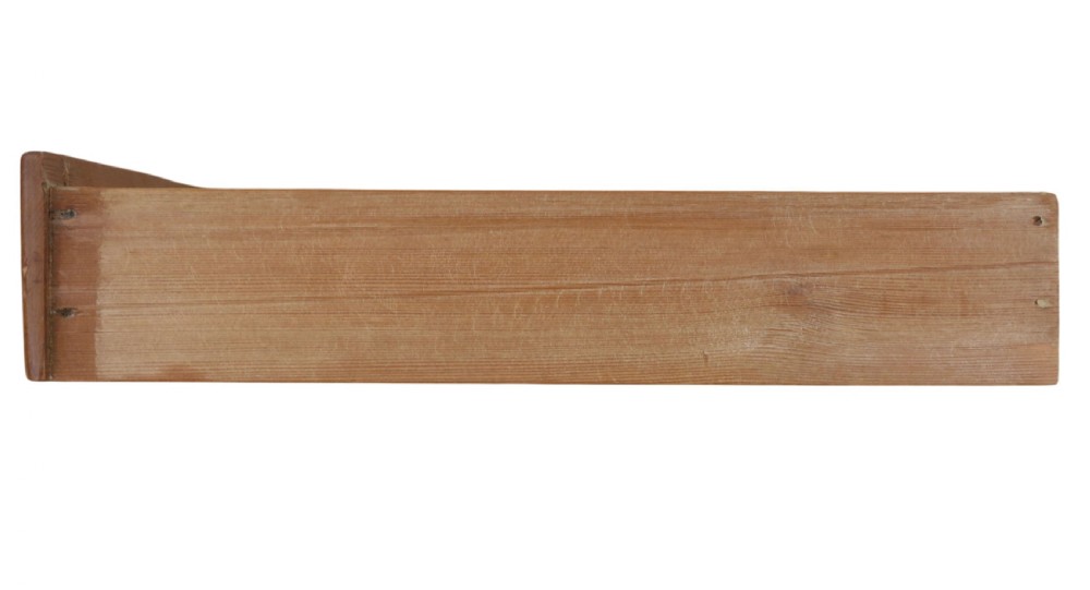 A 19th-century pine kitchen table featuring turned legs, a rectangular plank top, and an end drawer with a turned wood knob. View VIII