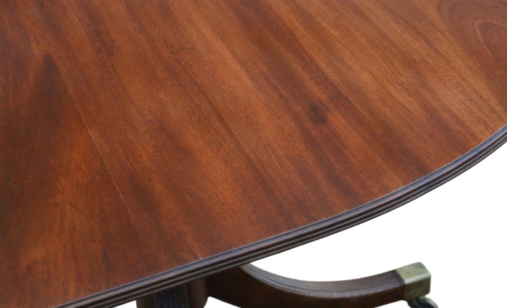 Antique 19th Century ‘D’ End Twin Pedestal Dining Table – Fine Quality View VIII