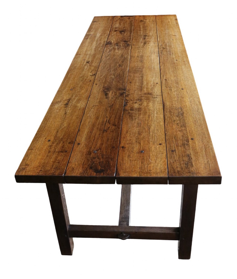 Antique c.1900 Large Oak Dining Table – 8'7”, Fine Quality View IV
