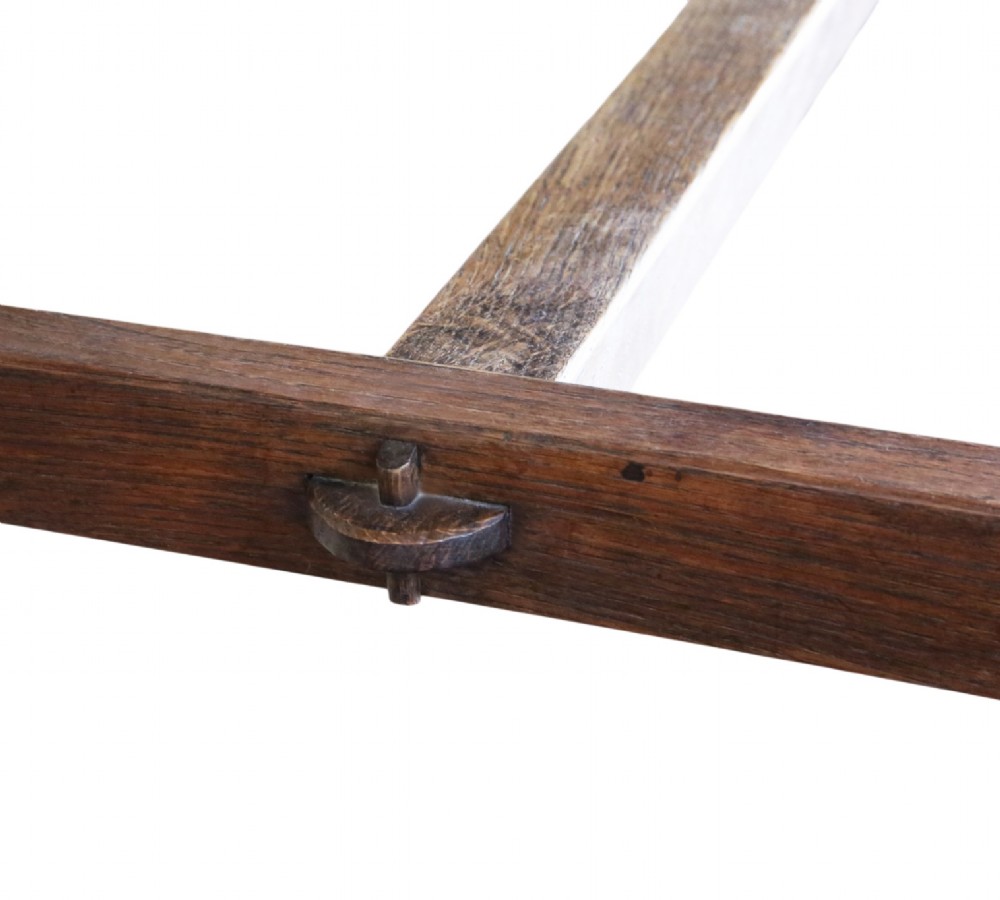 Antique c.1900 Large Oak Dining Table – 8'7”, Fine Quality View V