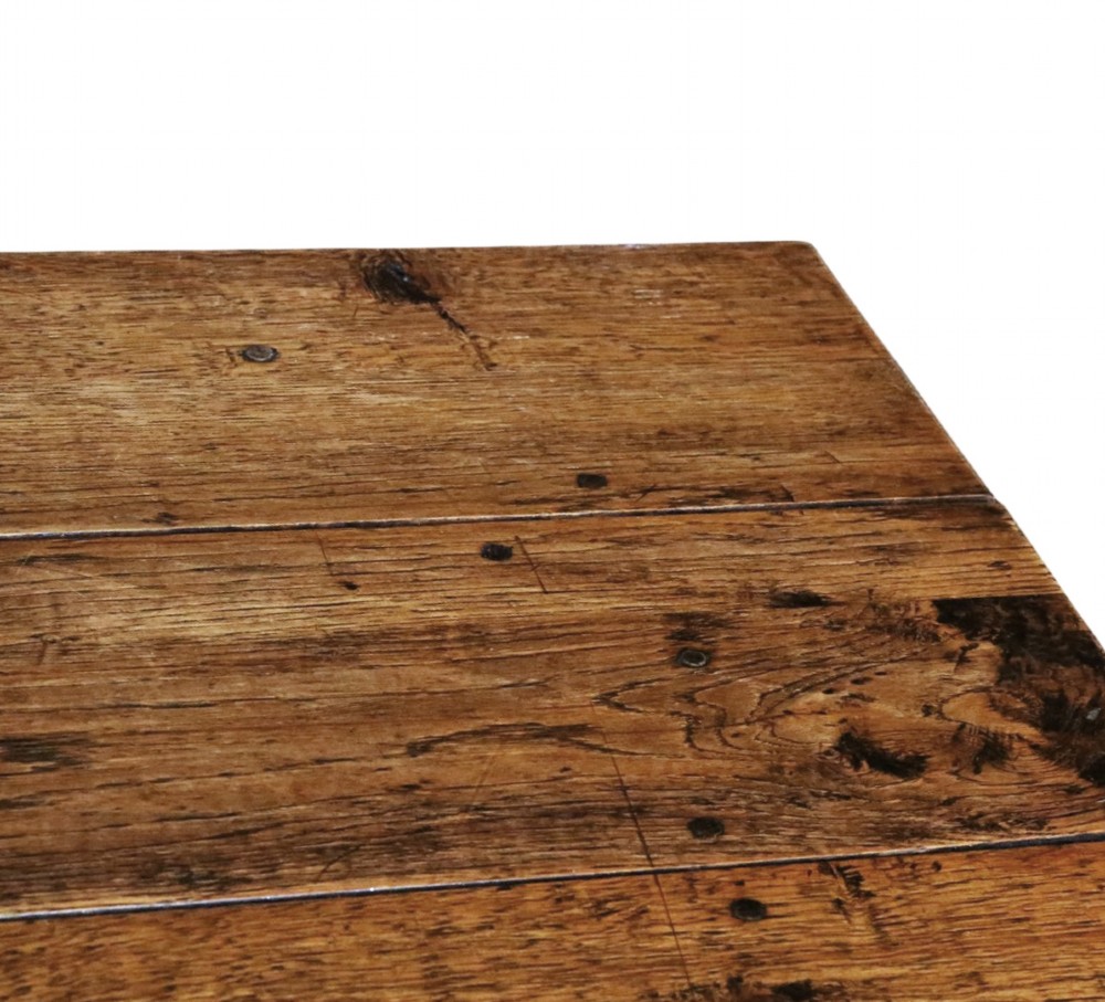 Antique c.1900 Large Oak Dining Table – 8'7”, Fine Quality View VI