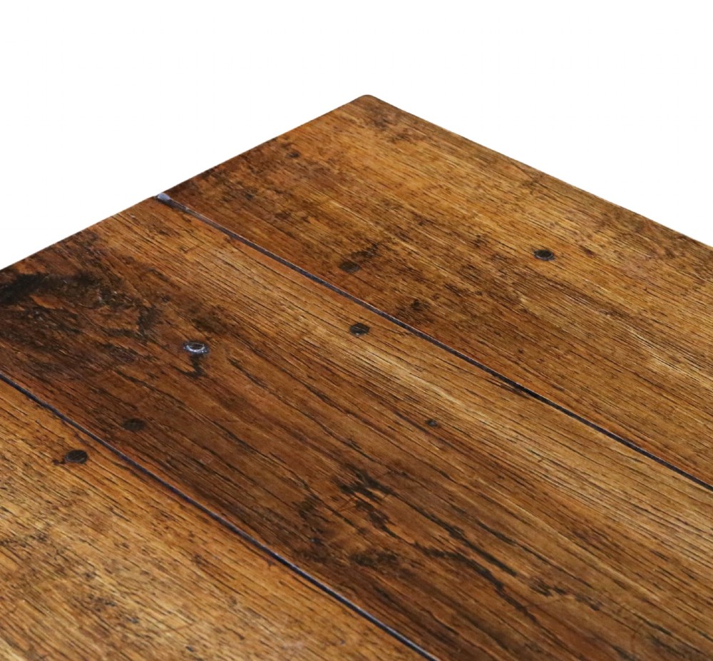 Antique c.1900 Large Oak Dining Table – 8'7”, Fine Quality View VII