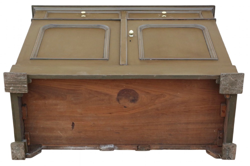 Quality Antique Chocolate Painted Cupboard Sideboard 19th Century View VIII
